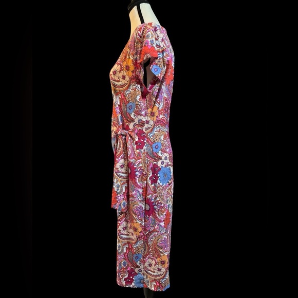 Talbots Red and Blue Floral Dress - Picture 4 of 7